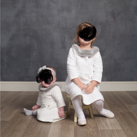 Janie and Jack White Quilted Holiday Dresses (6-12 months & 5) **TWO DRESSES** - Picture 5 of 5